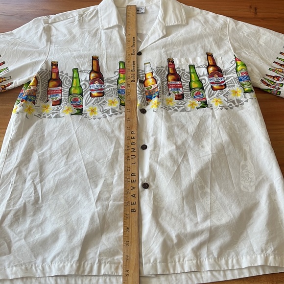 Pacific Legend Beer themed Hawaiian Shirt sz small - Picture 6 of 12